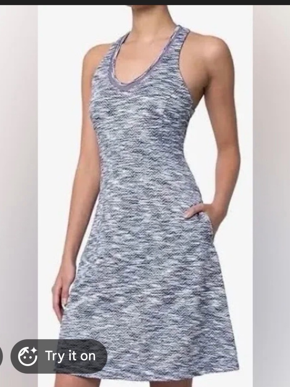 MPG Marled Gray Racerback Midi Dress
